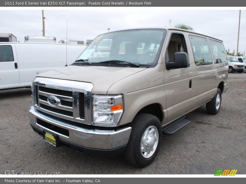 Pueblo Gold Metallic / Medium Flint 2011 Ford E Series Van E350 XLT Passenger