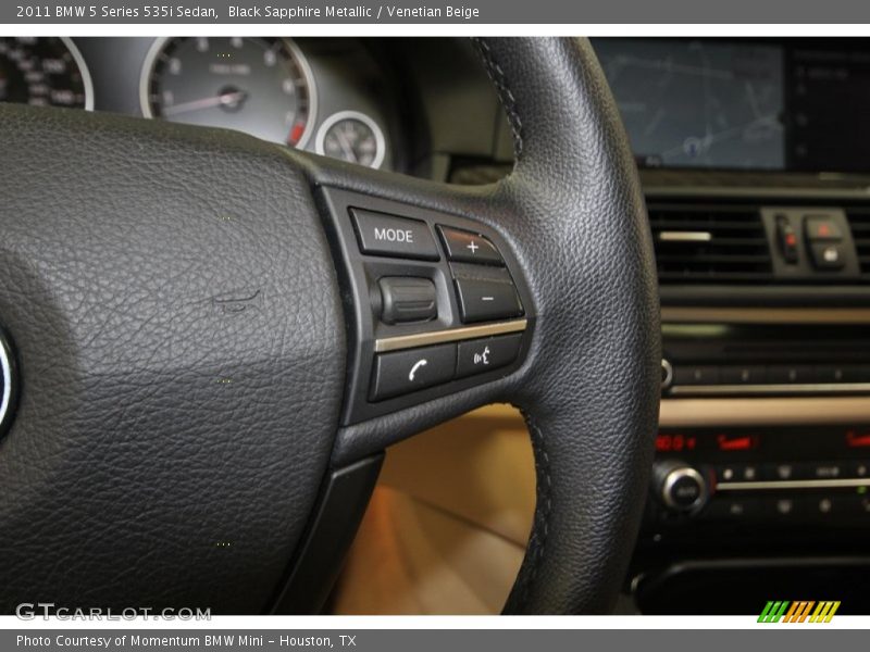 Black Sapphire Metallic / Venetian Beige 2011 BMW 5 Series 535i Sedan