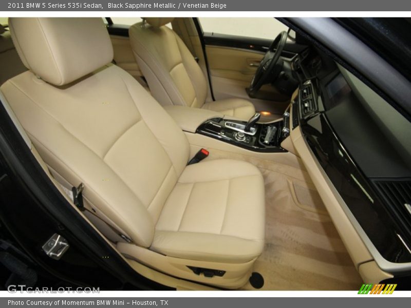 Black Sapphire Metallic / Venetian Beige 2011 BMW 5 Series 535i Sedan