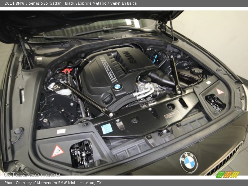 Black Sapphire Metallic / Venetian Beige 2011 BMW 5 Series 535i Sedan