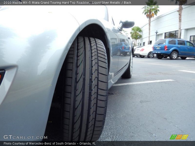 Liquid Silver Metallic / Black 2010 Mazda MX-5 Miata Grand Touring Hard Top Roadster