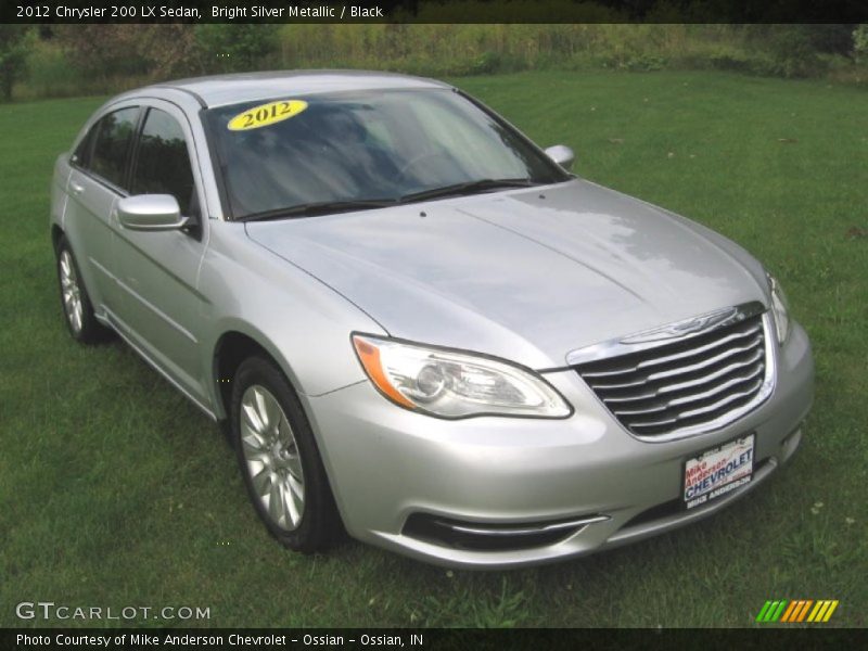 Bright Silver Metallic / Black 2012 Chrysler 200 LX Sedan