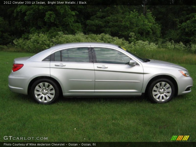 Bright Silver Metallic / Black 2012 Chrysler 200 LX Sedan