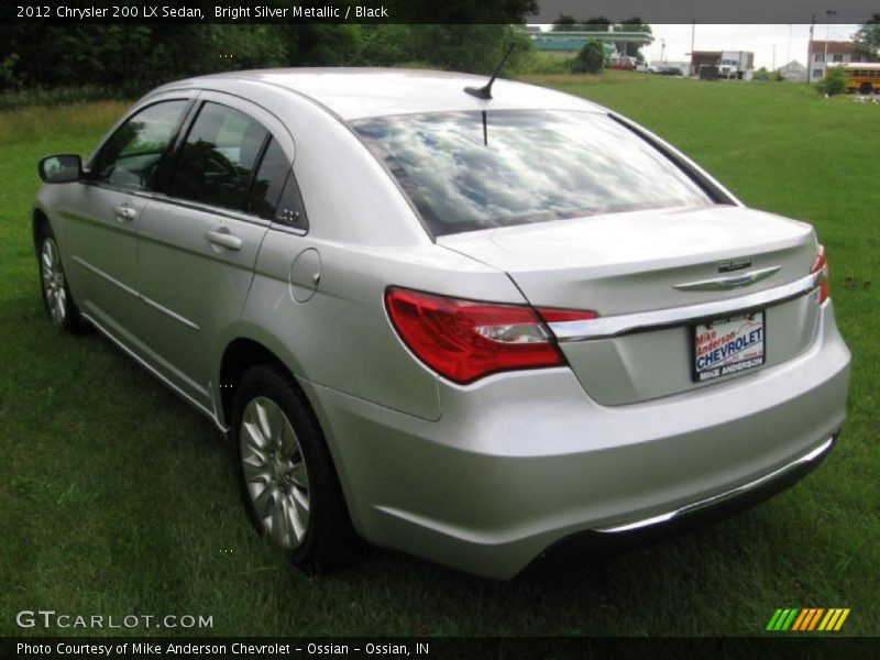 Bright Silver Metallic / Black 2012 Chrysler 200 LX Sedan