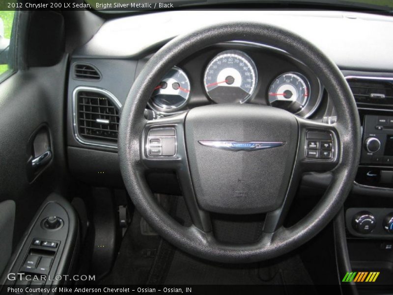 Bright Silver Metallic / Black 2012 Chrysler 200 LX Sedan