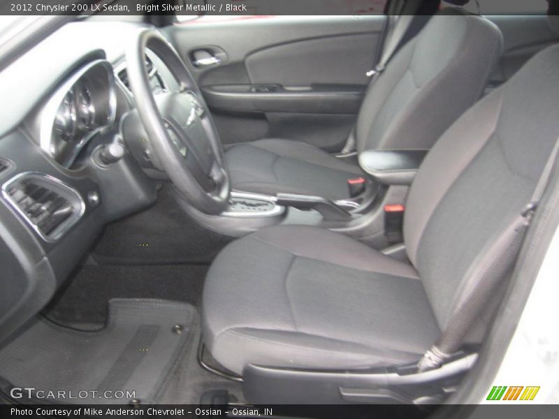 Bright Silver Metallic / Black 2012 Chrysler 200 LX Sedan