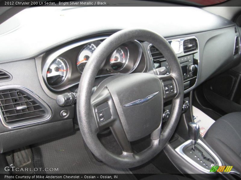Bright Silver Metallic / Black 2012 Chrysler 200 LX Sedan