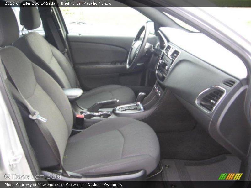 Bright Silver Metallic / Black 2012 Chrysler 200 LX Sedan