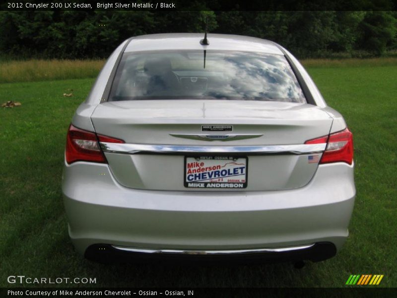 Bright Silver Metallic / Black 2012 Chrysler 200 LX Sedan