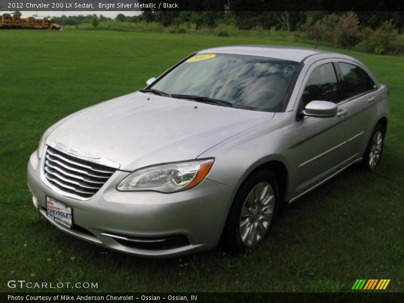 Bright Silver Metallic / Black 2012 Chrysler 200 LX Sedan