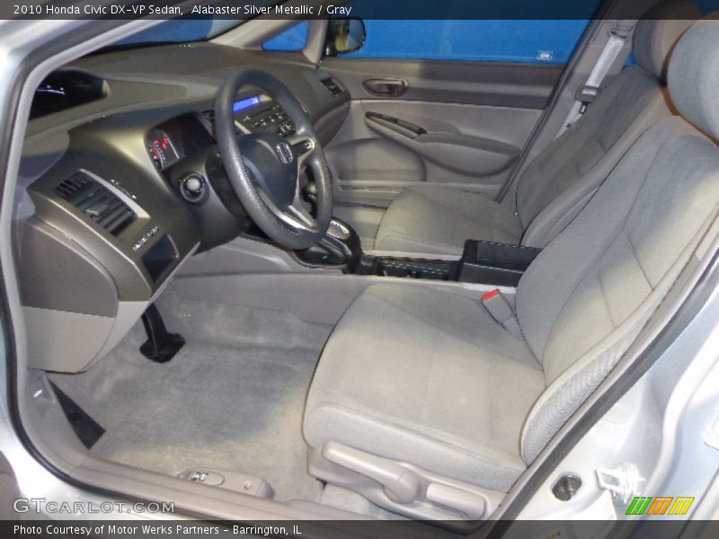 Alabaster Silver Metallic / Gray 2010 Honda Civic DX-VP Sedan