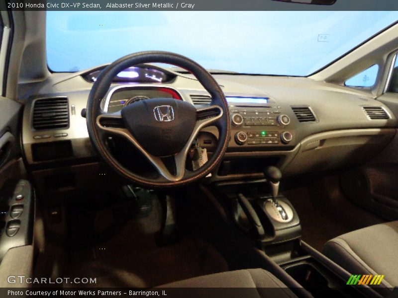 Alabaster Silver Metallic / Gray 2010 Honda Civic DX-VP Sedan