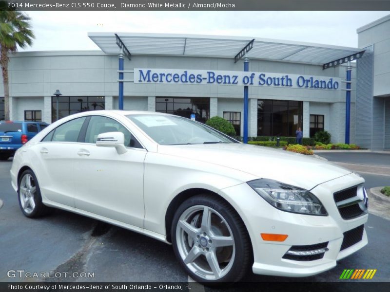 Diamond White Metallic / Almond/Mocha 2014 Mercedes-Benz CLS 550 Coupe