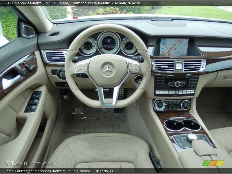 Diamond White Metallic / Almond/Mocha 2014 Mercedes-Benz CLS 550 Coupe
