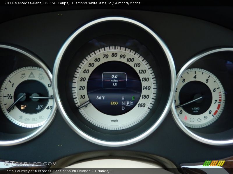 Diamond White Metallic / Almond/Mocha 2014 Mercedes-Benz CLS 550 Coupe