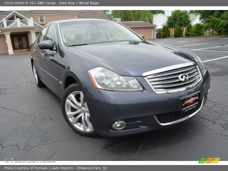 Slate Blue / Wheat Beige 2009 Infiniti M 35x AWD Sedan