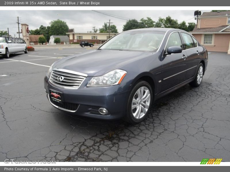 Slate Blue / Wheat Beige 2009 Infiniti M 35x AWD Sedan