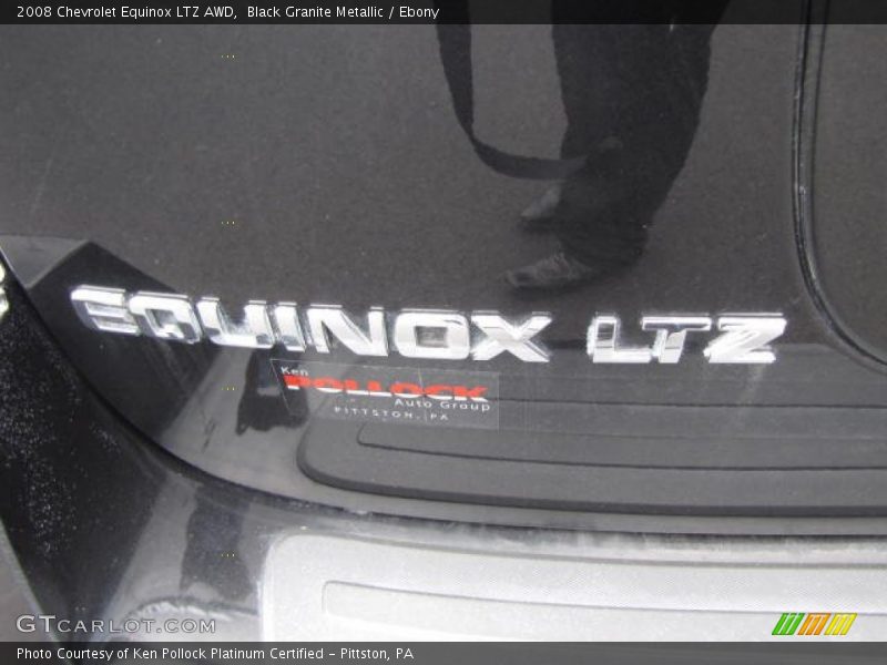 Black Granite Metallic / Ebony 2008 Chevrolet Equinox LTZ AWD