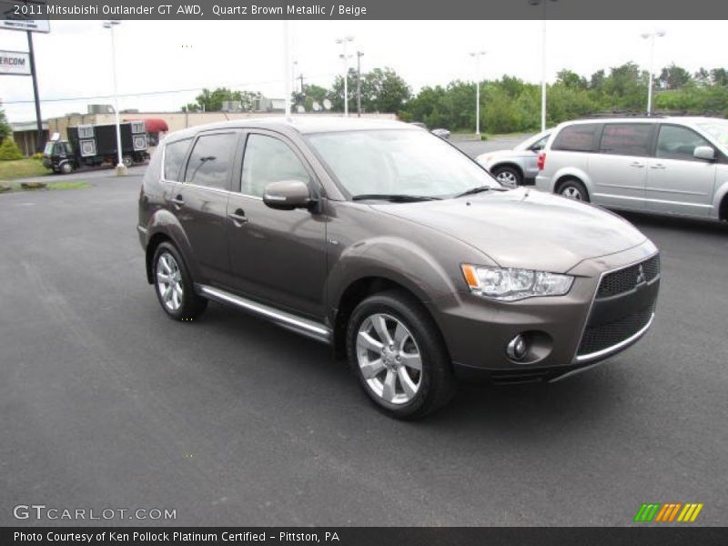 Quartz Brown Metallic / Beige 2011 Mitsubishi Outlander GT AWD