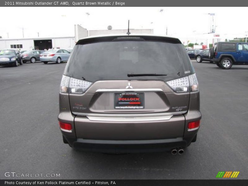 Quartz Brown Metallic / Beige 2011 Mitsubishi Outlander GT AWD