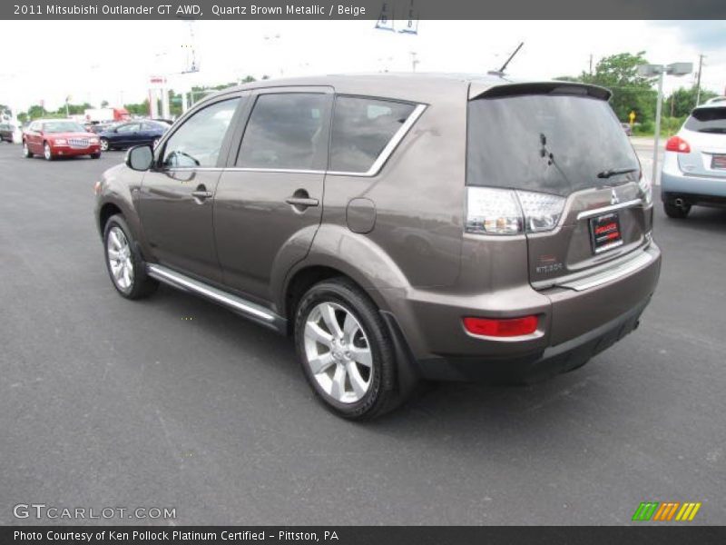 Quartz Brown Metallic / Beige 2011 Mitsubishi Outlander GT AWD