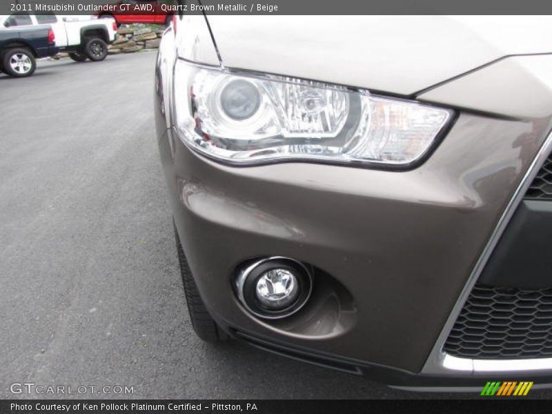 Quartz Brown Metallic / Beige 2011 Mitsubishi Outlander GT AWD