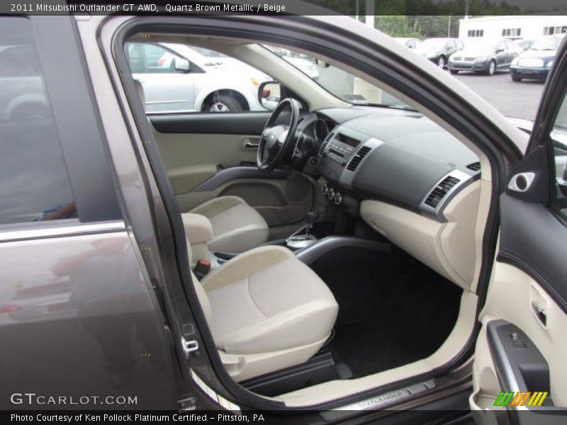 Quartz Brown Metallic / Beige 2011 Mitsubishi Outlander GT AWD