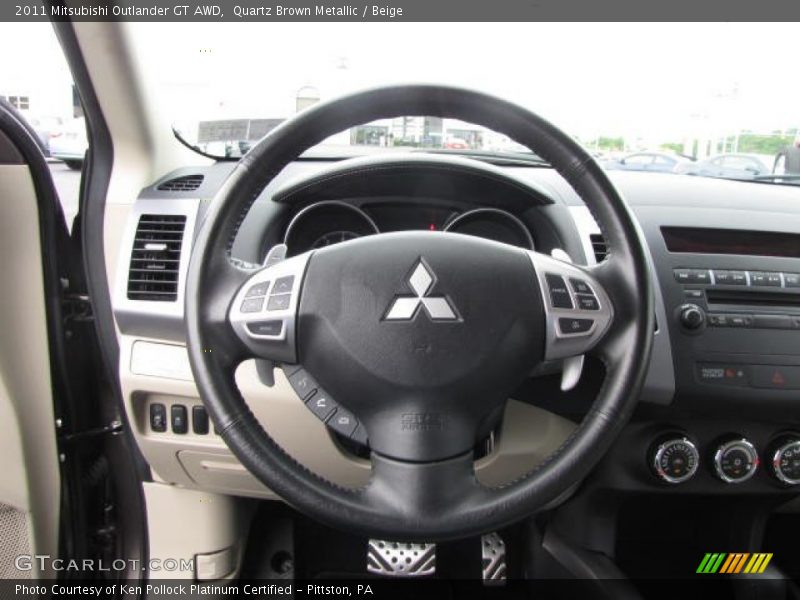 Quartz Brown Metallic / Beige 2011 Mitsubishi Outlander GT AWD