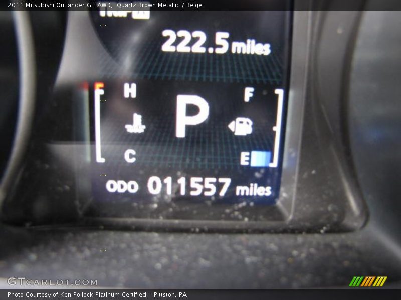 Quartz Brown Metallic / Beige 2011 Mitsubishi Outlander GT AWD