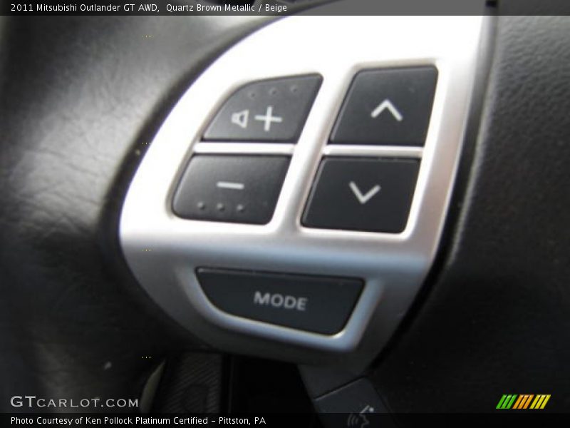 Quartz Brown Metallic / Beige 2011 Mitsubishi Outlander GT AWD