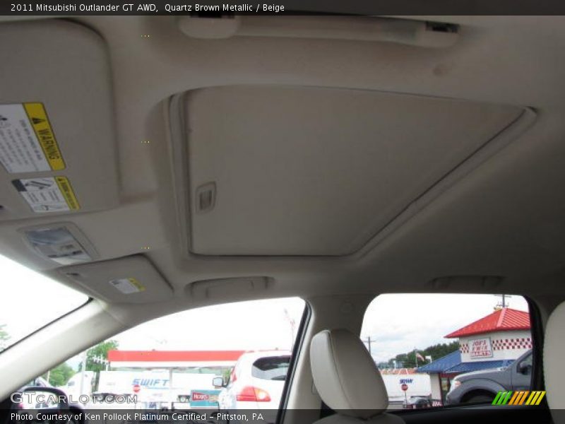 Quartz Brown Metallic / Beige 2011 Mitsubishi Outlander GT AWD