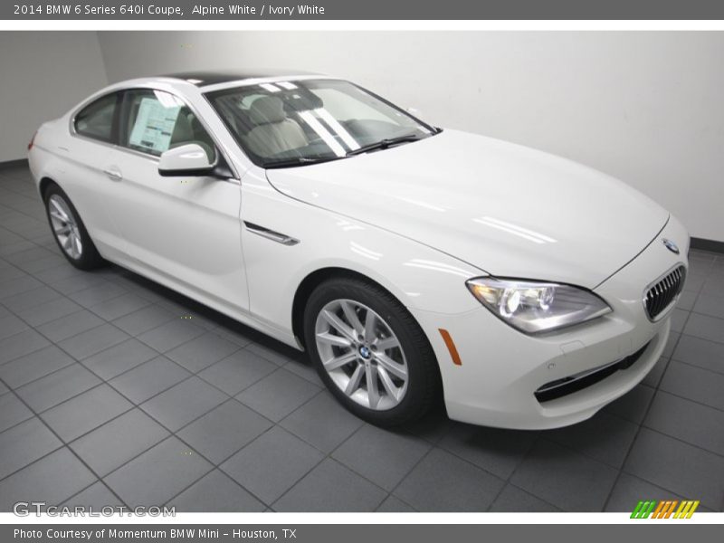 Alpine White / Ivory White 2014 BMW 6 Series 640i Coupe