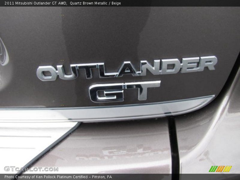 Quartz Brown Metallic / Beige 2011 Mitsubishi Outlander GT AWD