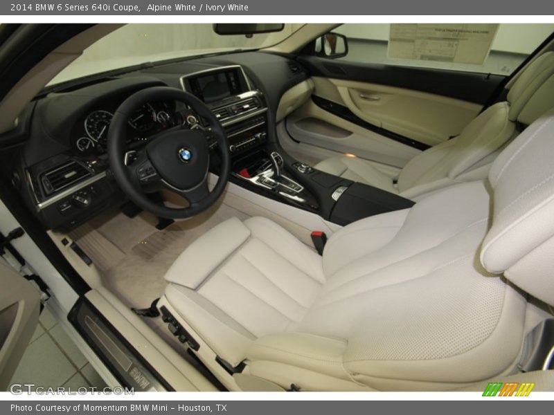 Ivory White Interior - 2014 6 Series 640i Coupe 