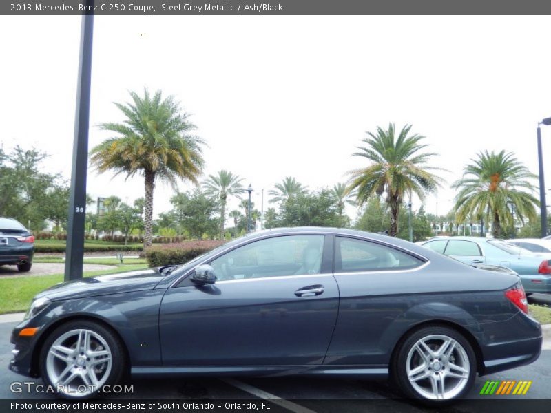 Steel Grey Metallic / Ash/Black 2013 Mercedes-Benz C 250 Coupe
