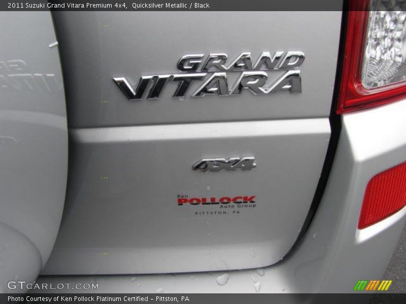 Quicksilver Metallic / Black 2011 Suzuki Grand Vitara Premium 4x4