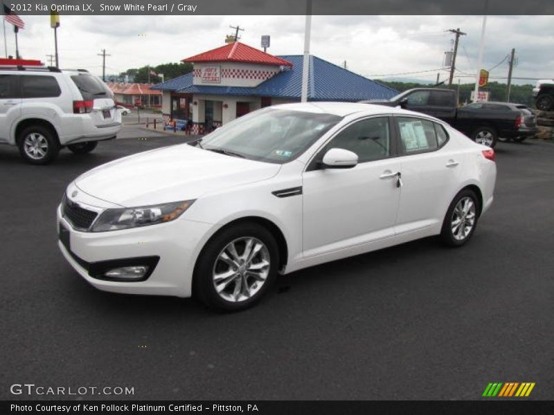 Snow White Pearl / Gray 2012 Kia Optima LX