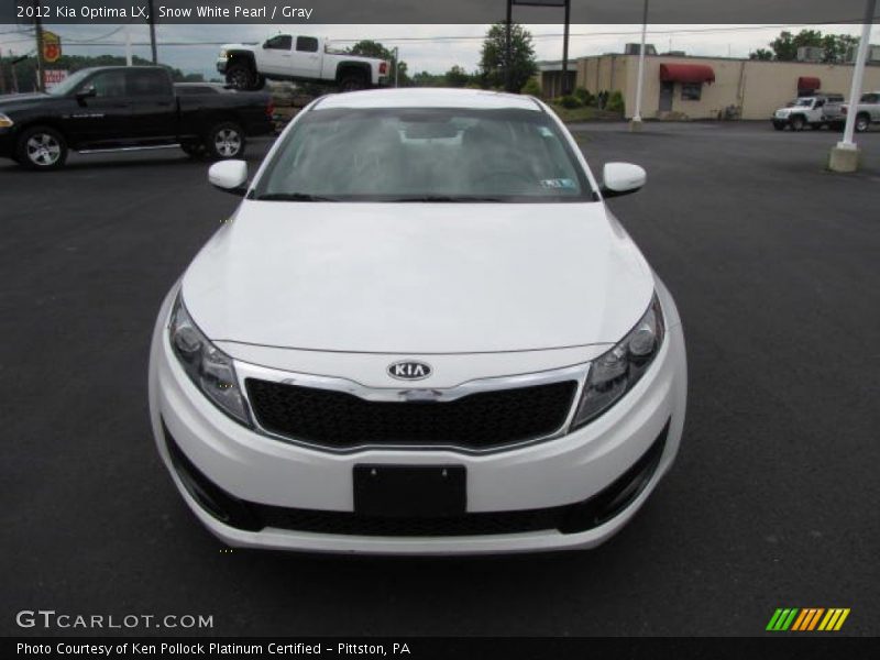 Snow White Pearl / Gray 2012 Kia Optima LX
