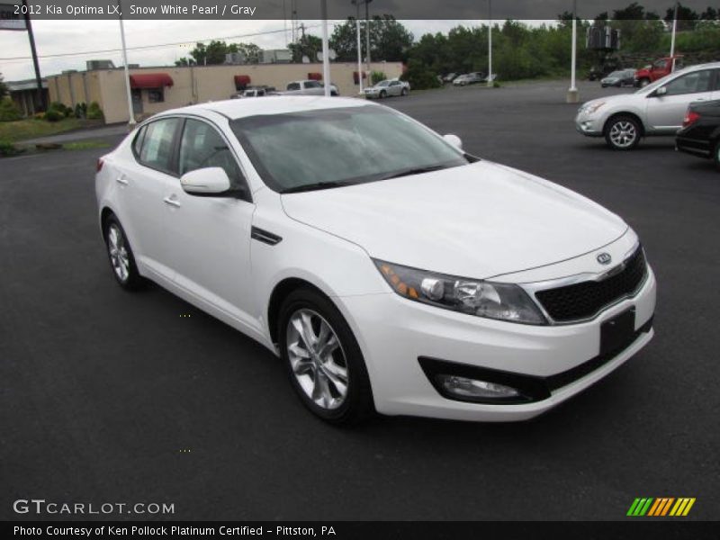 Snow White Pearl / Gray 2012 Kia Optima LX