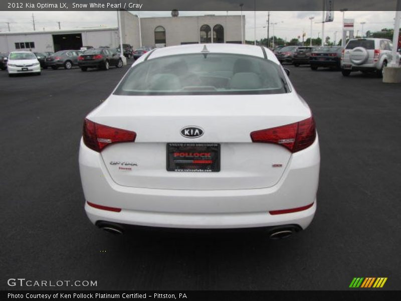 Snow White Pearl / Gray 2012 Kia Optima LX