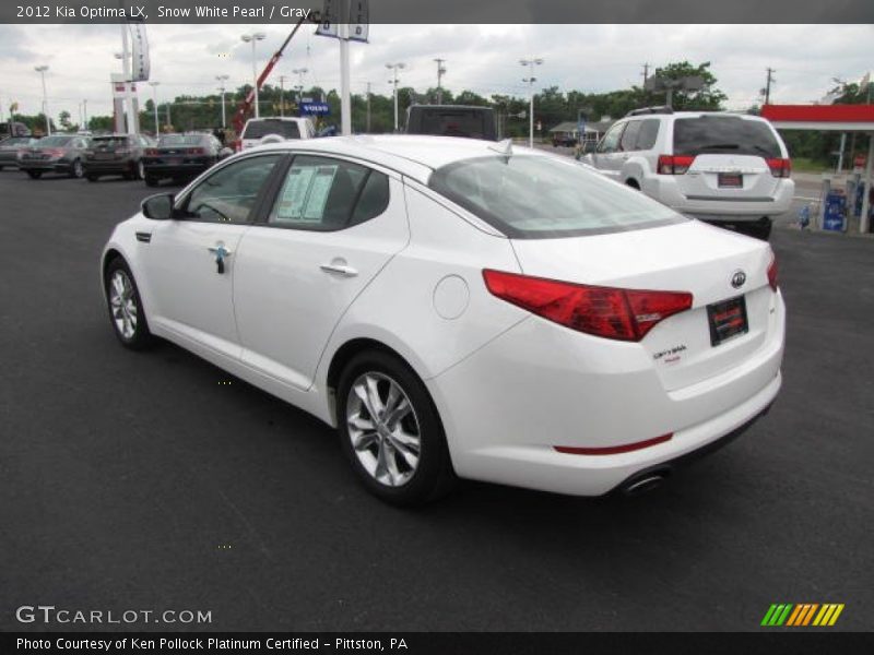 Snow White Pearl / Gray 2012 Kia Optima LX