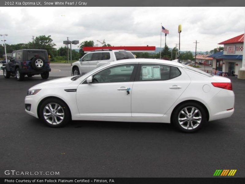 Snow White Pearl / Gray 2012 Kia Optima LX