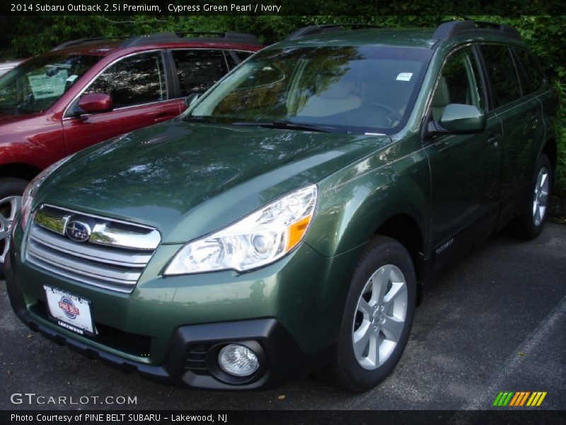 Cypress Green Pearl / Ivory 2014 Subaru Outback 2.5i Premium