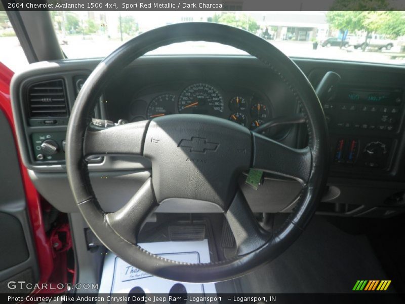 Sport Red Metallic / Dark Charcoal 2004 Chevrolet Avalanche 1500 4x4