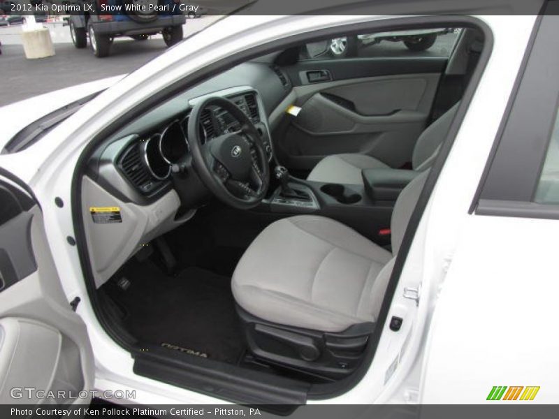 Snow White Pearl / Gray 2012 Kia Optima LX
