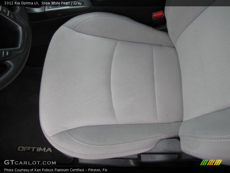 Snow White Pearl / Gray 2012 Kia Optima LX