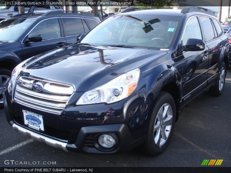 Deep Indigo Pearl / Warm Ivory Leather 2013 Subaru Outback 2.5i Limited