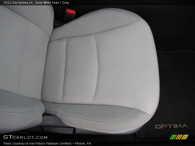 Snow White Pearl / Gray 2012 Kia Optima LX