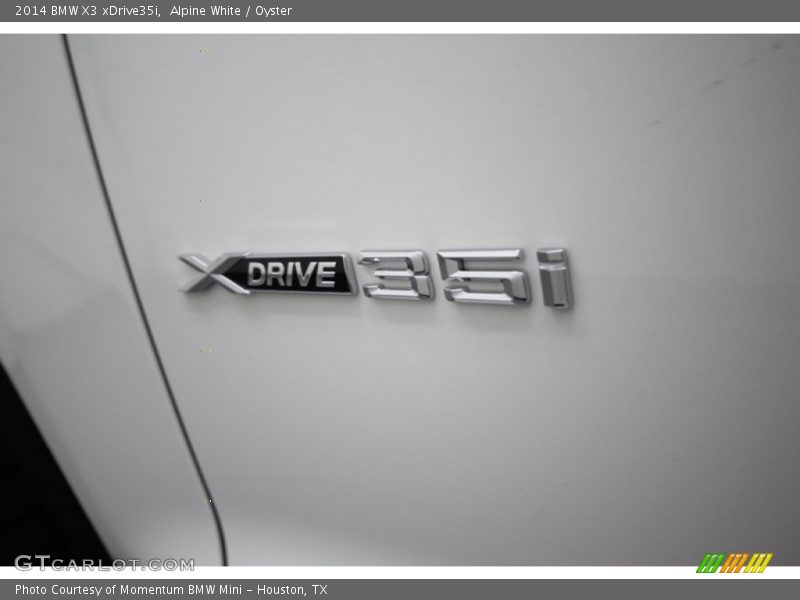 Alpine White / Oyster 2014 BMW X3 xDrive35i