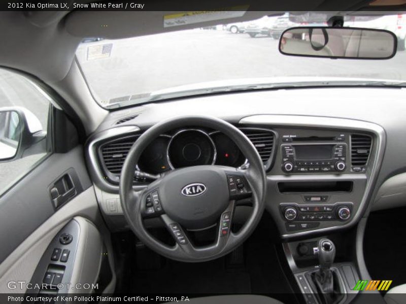 Snow White Pearl / Gray 2012 Kia Optima LX